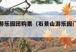 石景山游乐园团购票（石景山游乐园门票多少钱一张）